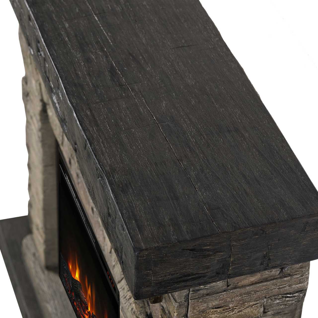 45” Freestanding Electric fireplace with mantel