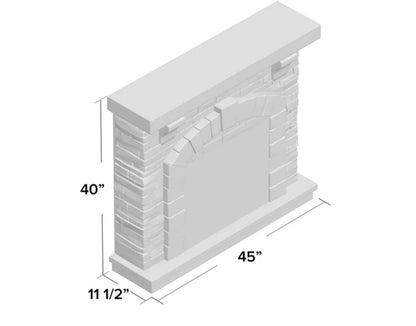 45” Freestanding Electric fireplace with mantel