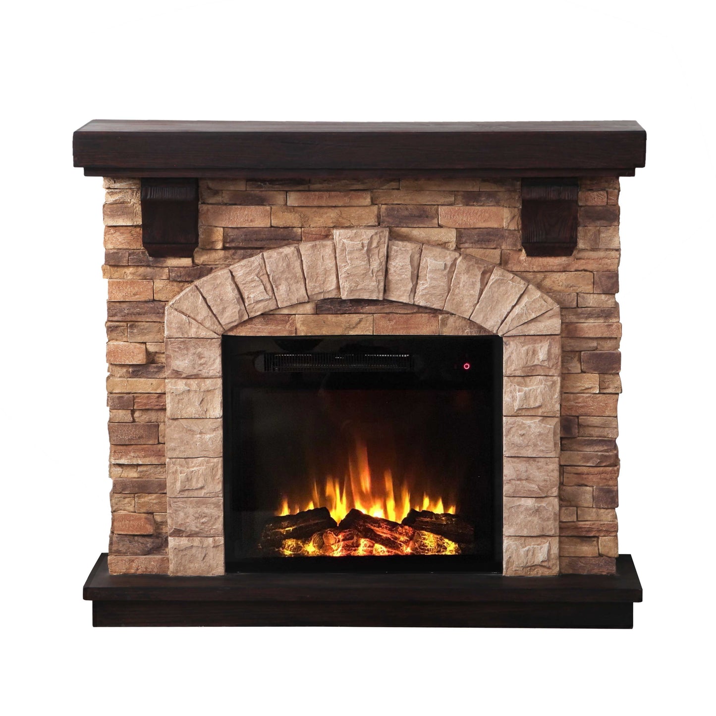 45” Freestanding Electric fireplace with mantel