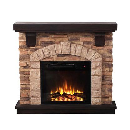 45” Freestanding Electric fireplace with mantel
