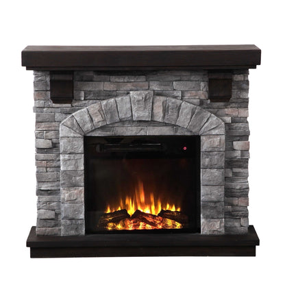 45” Freestanding Electric fireplace with mantel