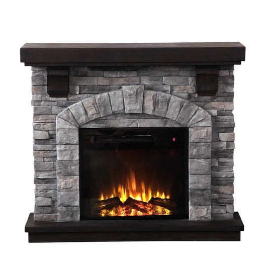 45” Freestanding Electric fireplace with mantel