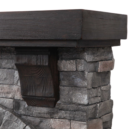 45” Freestanding Electric fireplace with mantel