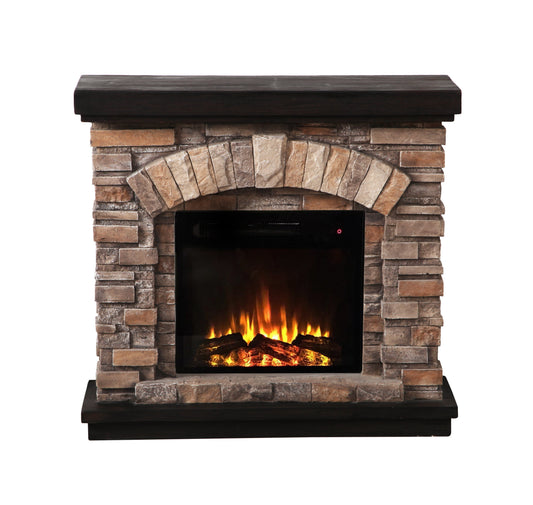 45” Freestanding Electric fireplace with mantel
