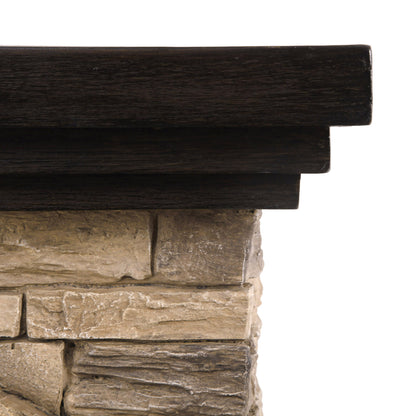 45” Freestanding Electric fireplace with mantel