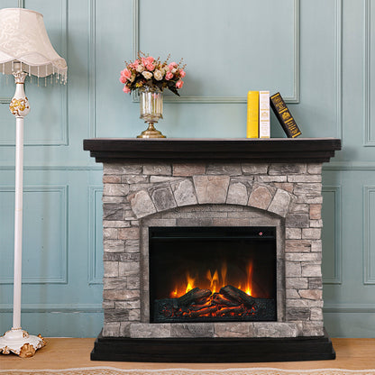 45” Freestanding Electric fireplace with mantel