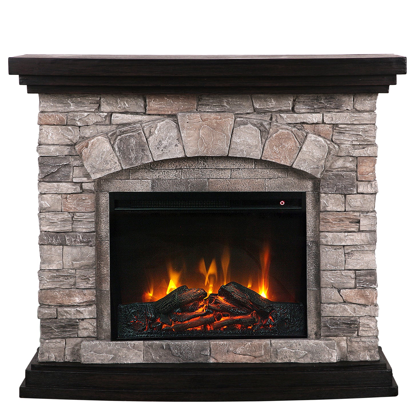 45 in. Freestanding Electric Fireplace in grey