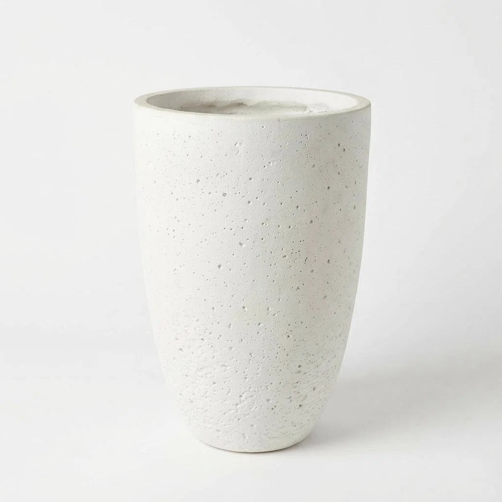 11.7" W x 18" H Mgo Tall Round Flower Planter Handcrafted Plant Pots with Drainage Hole