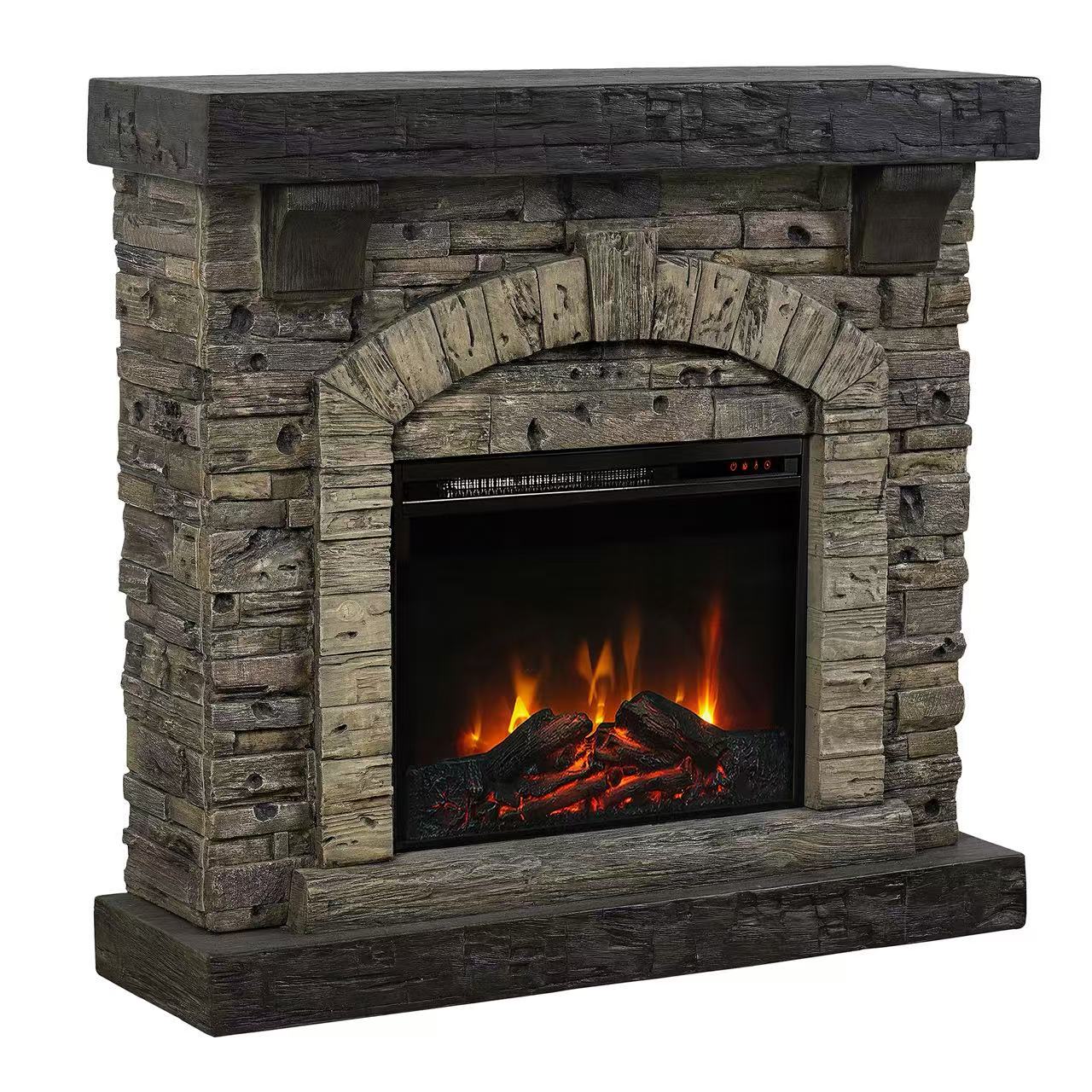 45” Freestanding Electric fireplace with mantel